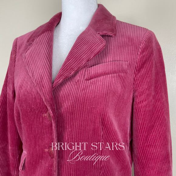 Rare Pink Corduroy Blazer Jacket ASO Lorelai Gilmore Girls Bright Colorful - Picture 8 of 16